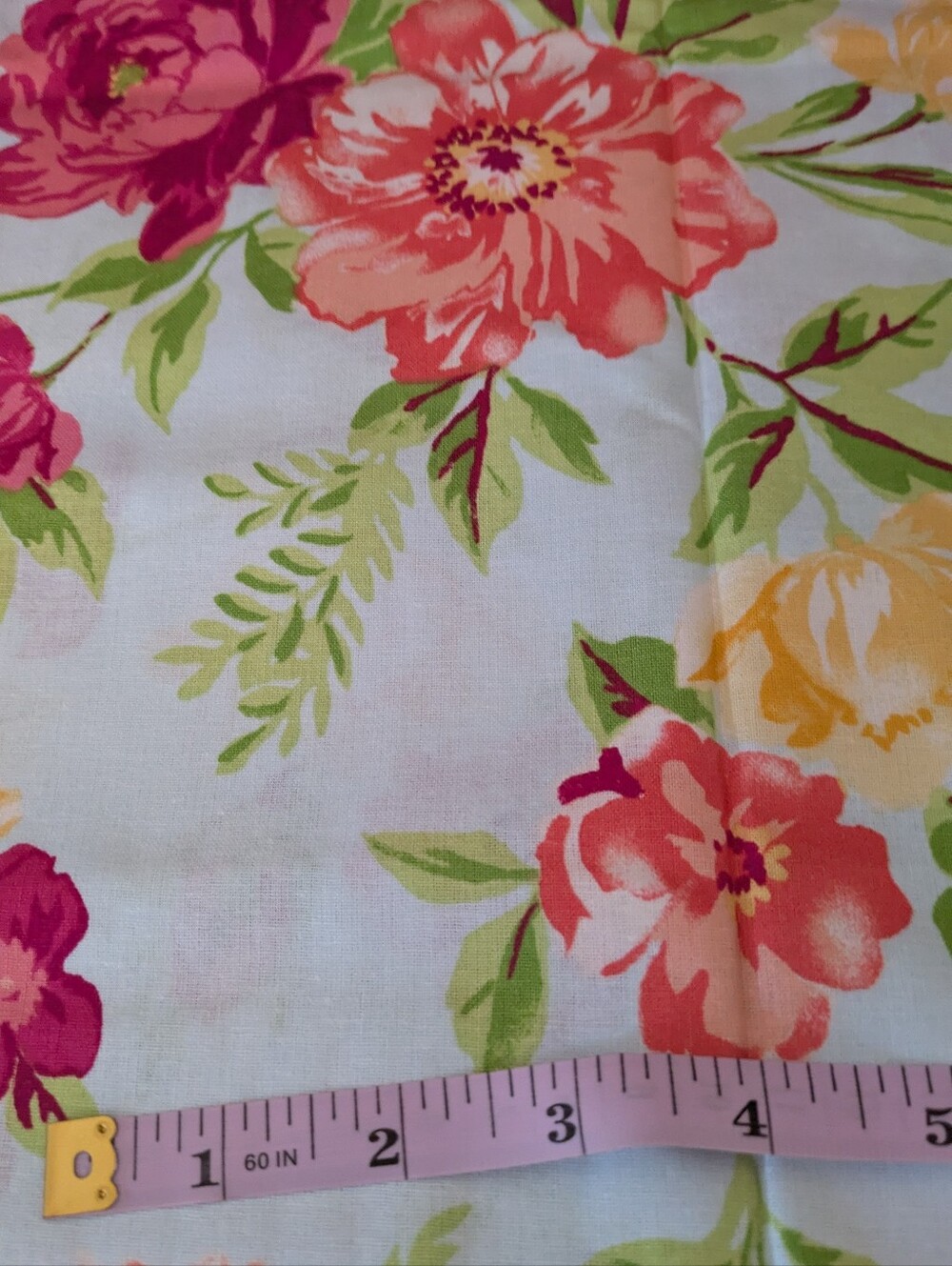 Cotton Flowered Fabric 38" X 44"